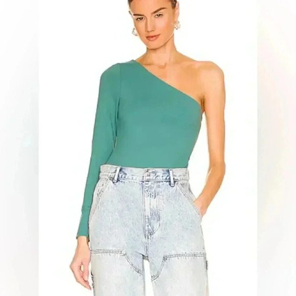 NWT Susana Monaco One Shoulder Bodysuit Sweet Lavender size Medium - Picture 6 of 6